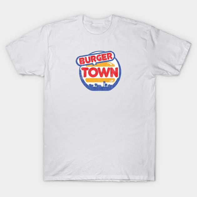 Burger Town (Variant) T-Shirt by huckblade